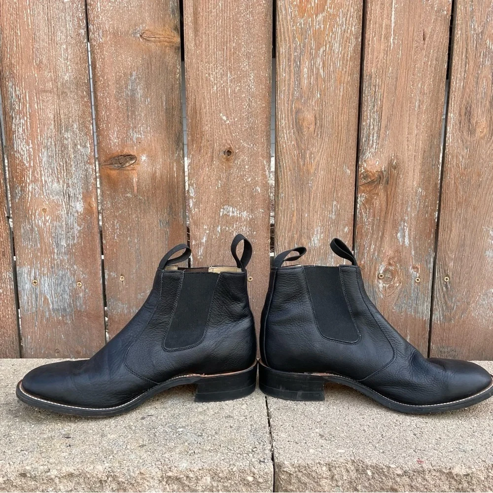 BOULET Men’s Black Leather Pull On Congress Ankle Boot Shoe Size 9